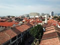 Aerial view rooftop of old heritage house at Cannon Street.