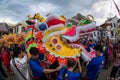 200m long dragon dance first time out for parade.