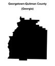 Georgetown-Quitman County outline map Royalty Free Stock Photo