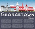 Georgetown Skyline with Gray Buildings, Blue Sky and Copy Space. Royalty Free Stock Photo