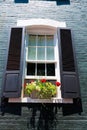 Georgetown townhouses window Washington DC Royalty Free Stock Photo