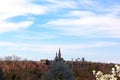 Georgetown University under blue sky in spring. Royalty Free Stock Photo