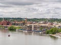 Georgetown waterfront park, view from the Potomac river. Washington DC Royalty Free Stock Photo