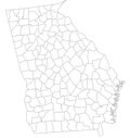 Detailed Georgia Blind Map.