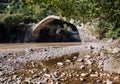 Georgia, an ancient stone bridge, from the times of Tamar`s tsar Royalty Free Stock Photo