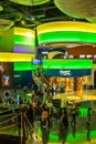 georgia aquarium USA with tourists in main lobby