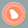 Georgia badge flat design. Royalty Free Stock Photo