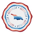 Georgia badge. Royalty Free Stock Photo