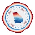 Georgia badge. Royalty Free Stock Photo