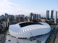 Georgia, Batumi. City Stadium. View from above, perfect landscape photo, created by drone. Aerial travel photography