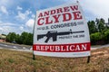 Georgia Campaign Sign Features Automatic Rifle And References Second Amendment