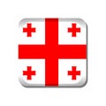 Georgia flag button icon isolated on white background