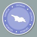 Georgia label flat sticker design. Royalty Free Stock Photo