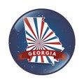 Georgia map button. Vector illustration decorative design