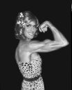 Georgia Miller Fudge Flexes Bicep at Ms Olym,pia Contest in Philadelphia Royalty Free Stock Photo