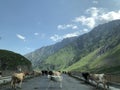 Georgia, mountains, Kazbek, beautiful summer landscape Royalty Free Stock Photo