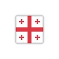 Georgia national flag flat icon