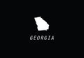 Georgia outline map black USA state borders black vector illustration Royalty Free Stock Photo