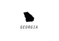 Georgia outline map state shape USA