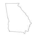 Georgia outline map vector illustration