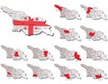 Georgia provinces maps
