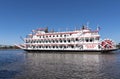 The Georgia Queen riverboat sailing near River Street in Savannah