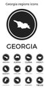 Georgia regions icons.