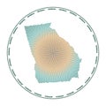 Georgia round logo. Royalty Free Stock Photo
