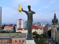 Georgia. Sea city Batumi. City Centre. Medea and Golden Fleece monument. View from above, perfect landscape photo, created by