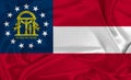 Silk Georgia State Flag