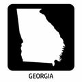 Georgia map icon Royalty Free Stock Photo