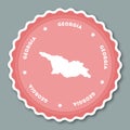 Georgia sticker flat design. Royalty Free Stock Photo