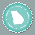 Georgia sticker flat design. Royalty Free Stock Photo