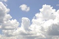 A Georgia Summer Sky Blue Sky With Puffy White Clouds on a Bright Sunny Day Infinite Depth Of Field Perspective Royalty Free Stock Photo