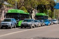 Georgia, Tbilisi - April 24, 2021: Traffic on city street