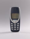 Georgia Tbilisi June 23, 2022: Original Nokia 3310 on gray background Royalty Free Stock Photo