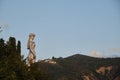 Georgia Tbilisi - 01.09.2923. Kartlis Deda iron statue mother Georgia woman in center of Tbilisi on mountain. Side view