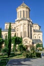 Georgia, Tbilisi. The main cathedral of the Georgian Orthodox Church Temple Tsmind Sameba Holy Trinity