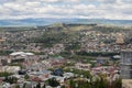 Georgia Tbilisi view from above. The historical center of the city in the afternoon