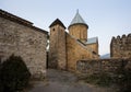 Georgia. Tower and temple in the fortress of Ananuri.