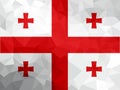 Georgia polygonal flag. Mosaic modern background. Geometric design