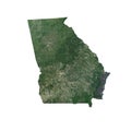 Georgia Vector Map Realistic Landsat Satellite Style Illustration Royalty Free Stock Photo