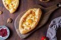 Georgian boats with cheese and egg