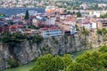 The Georgian Capital of Tbilisi on the cliffs towering above the Mtkvari River that runs from Turkey to the Black Sea -