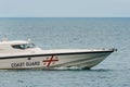 Georgian coast guard boat at sea providing security. Security in Georgia. Coast security Royalty Free Stock Photo