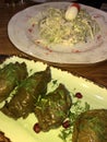 Georgian cuisine, salad and dolma Royalty Free Stock Photo