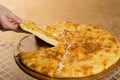 Georgian khachapuri megruli with cheese