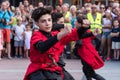 Dynamic Tradition: Georgian Boy\'s Traditional Dance at City Square Festival