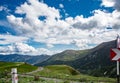 Georgian Military Road and Georgia-Russia Frendship Monument Hi-Res Panorama Royalty Free Stock Photo