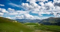 Georgian Military Road and Georgia-Russia Frendship Monument Hi-Res Panorama Royalty Free Stock Photo